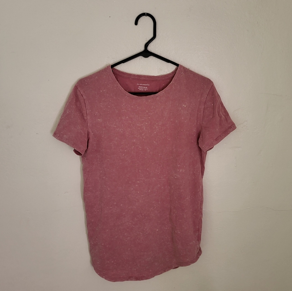 No Boundaries size XS (30-32) elongated   pink tee shirt